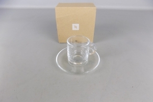 Mini Nespresso glas + schotel
